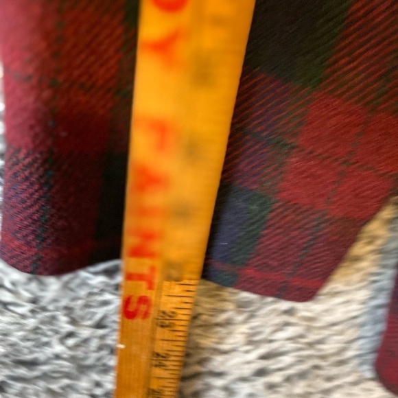 VTG Sag Harbor Green Blue Red Plaid Blazer Velvet Collar Size 8 - Picture 7 of 7